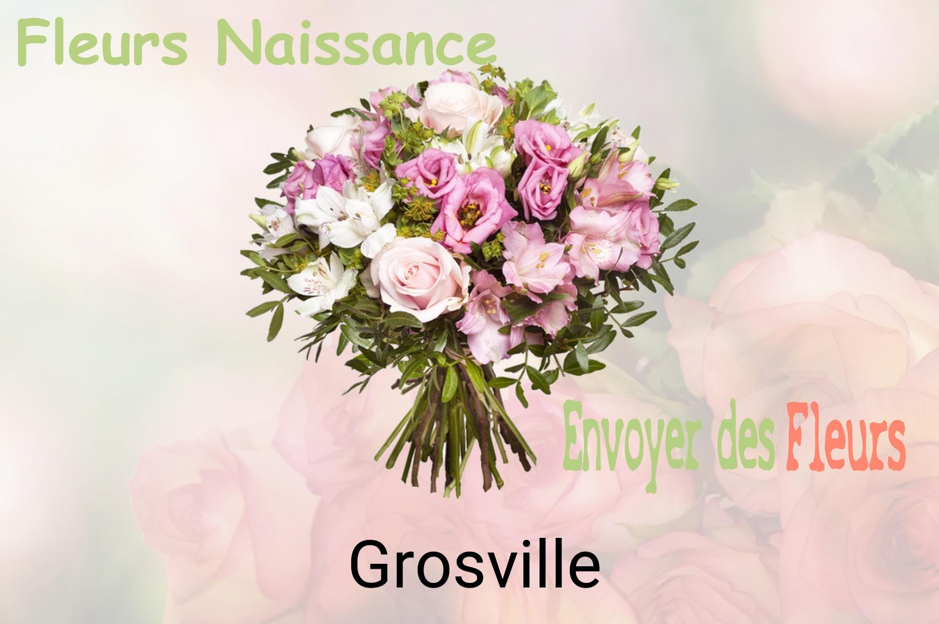 Bouquet de fleurs de naissance livré à Grosville